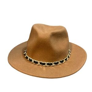Zara Tan Fedora with Black Accent - hat